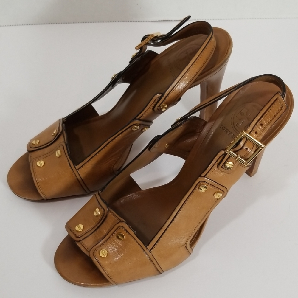 Tory Burch peep toes slingback heels